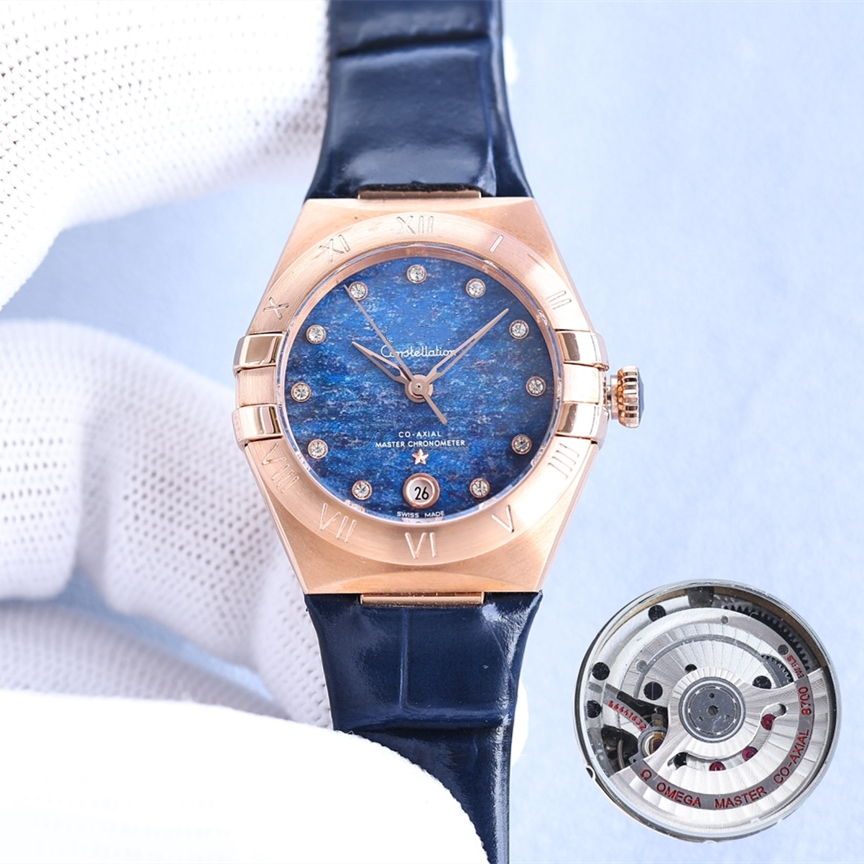 

Montre de luxe women Watches 29mm 8700 automatic machine movement 316L fine steel CNC case leather strap diamond watch Wristwatches, As picture