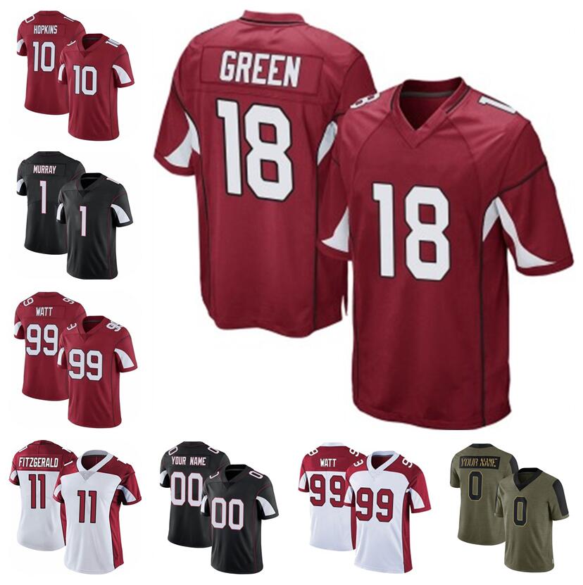 2022 FANS KYLER DEANDRE ZACH WATTZ WATTZ HOPKINS MURRAY JERSEY Vert Custom Custom American Football Jerseys pour Mens Femme Jeunes Enfants Team T