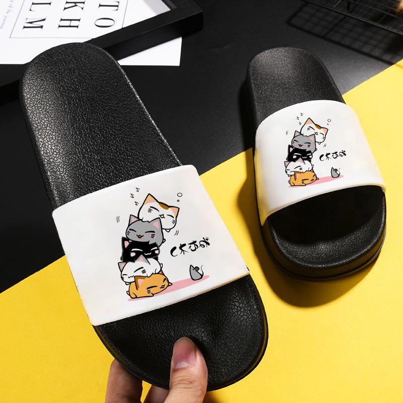 

Slippers Women Summer Sandals 2022 Harajuku Pattern Slide Beach Shower Flat Soft Sole Lady Bathroom Anti-slip Ladies Shoes, 2522