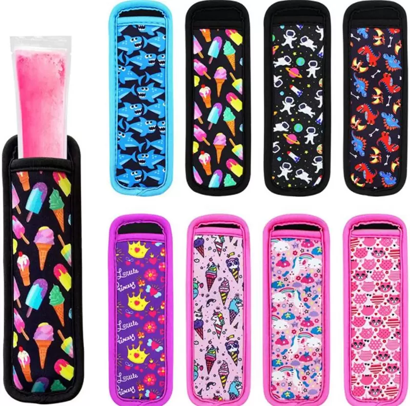 

Ice Cream Tools Insulator Reusable Neoprene Freezer Pops Holders Antifreezing Sleeve Popsicle Holder Bags
