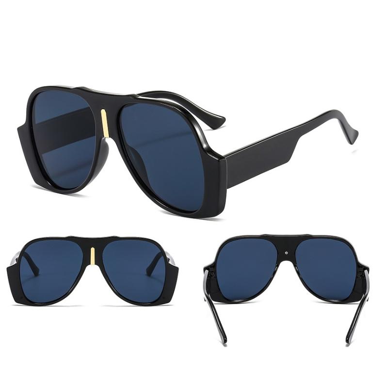 

Sunglasses Colors Fashion Lady Round Oversized Oval Gradient UV Protection HD Lens Vintage Big Frame Women Shades Sun GlassesSunglasses