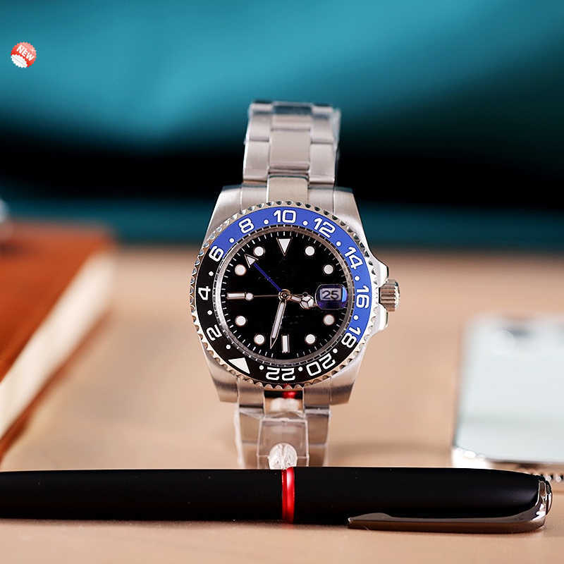 

41mm MensAutomatic Mechanical Watch Stainless Steel Blue Black Ceramic Sapphire Glass Super Luminous Watchet montre de luxe gift L1E