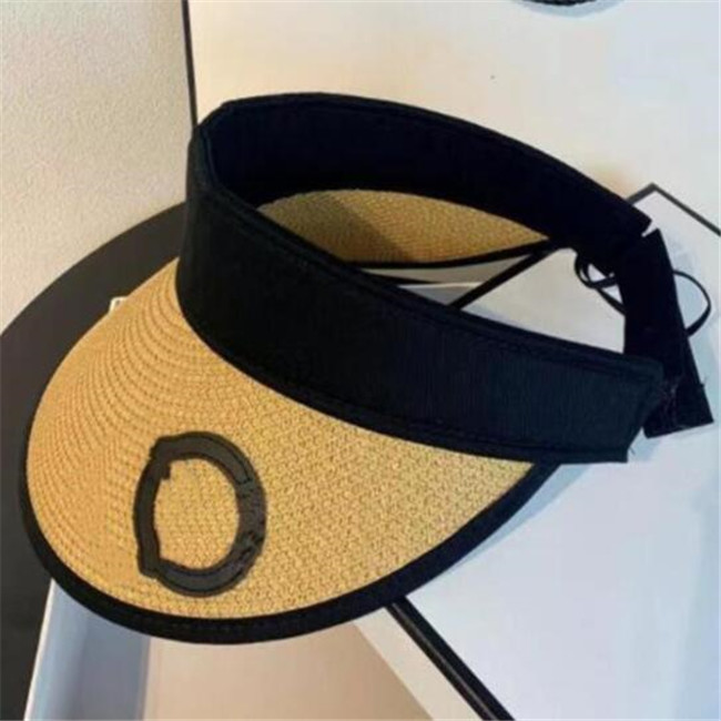 

Designer Summer Women Visors Caps Female Outdoor Sun Hats Hand Made Straw Casual Shade Empty Top Beach Sunhat