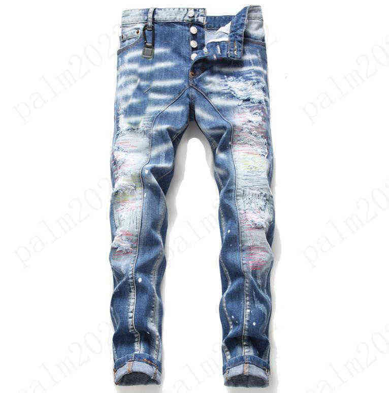 

Mens Designer Jeans quared Belt Metal Embroidered Stretch Pants Street Brand Fashion Jeans for men, Additional shipping