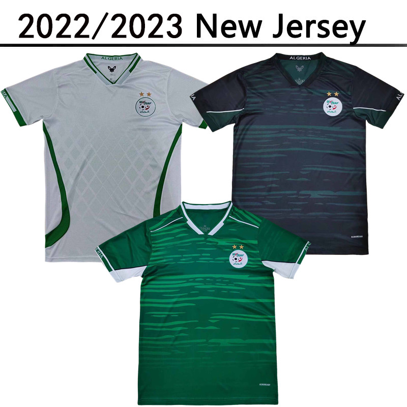 

Algerie 2022 2023 home white away green black Soccer Jerseys MAHREZ FEGHOULI BENNACER ATAL third 22 23 Algeria football shirt men maillot de foot