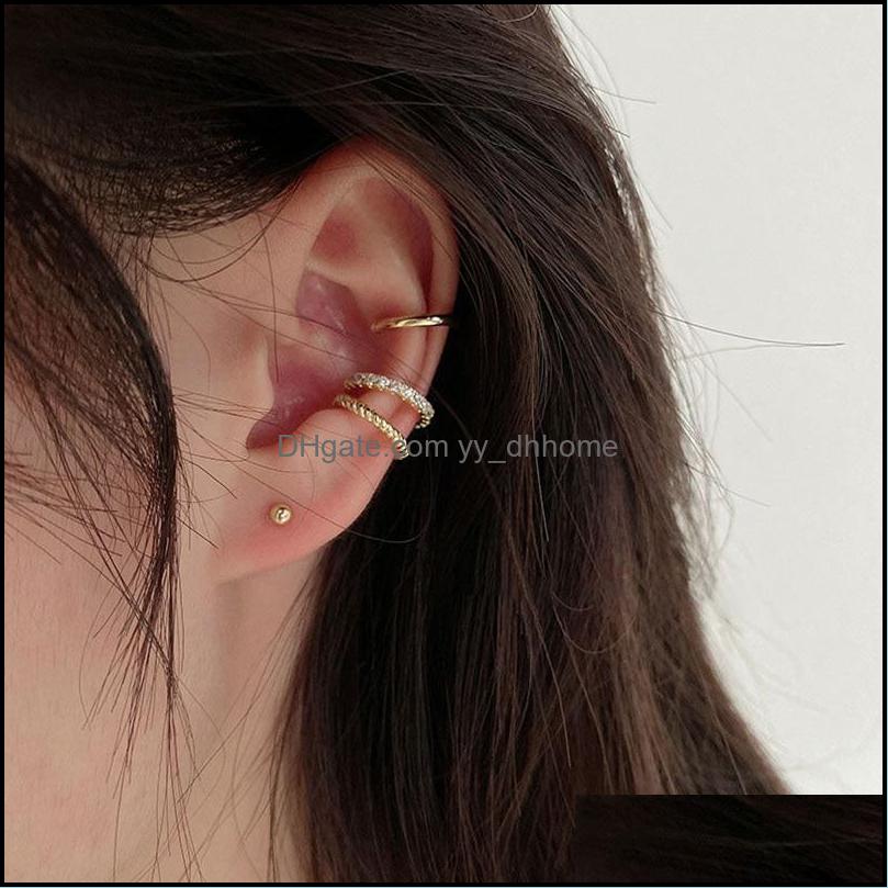 

Clip-On Screw Back Earrings Jewelry Delicate Fake Without Piercing Cuff For Women Bling Ear Cuffs Cart Dhztk