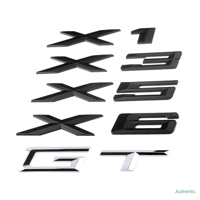 

Car Rear Trunk Styling X1 X3 X5 X6 GT Letters Number Sticker For BMW E53 E70 E71 E72 E83 E84 F15 F16 F25 F48 F49 G05 Nameplate255I, X5 - black