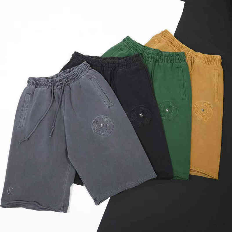 

Factory Online Export Designer Brand Shorts 2022 New Ch Wash Used Horseshoe Sanskrit Letter Sweatpants, Gray