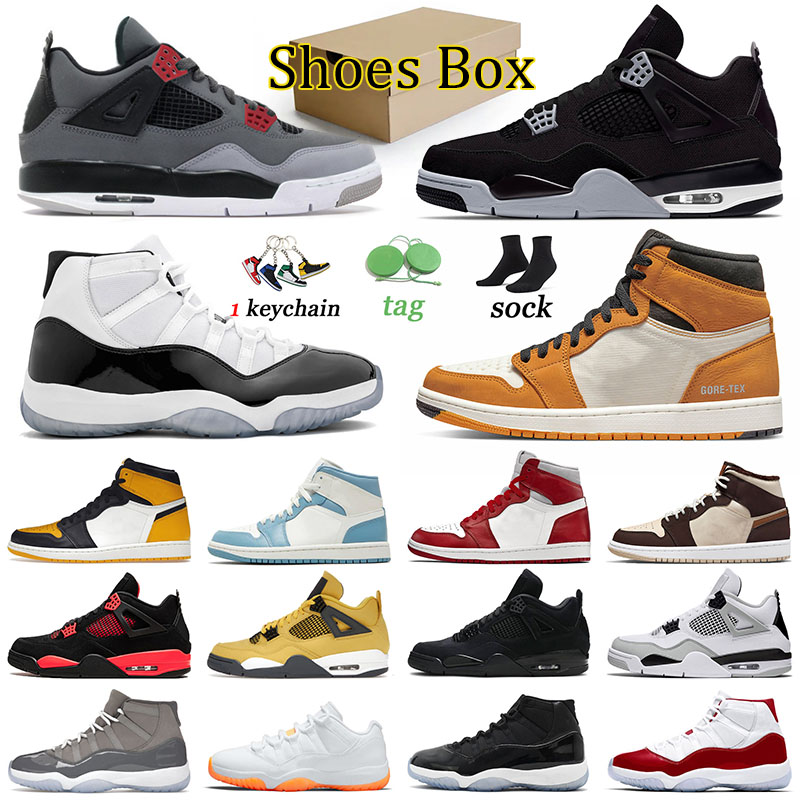 

1 4 Hotsale Jumpman Basketballs Shoes US 13 Diamond Shorts Women Trainers 4s Black Royal Sneakers Sports 11 Cool Grey Yellow Toe Infrared Men 11s Element 1s Space Jam, 40-47 black canvas