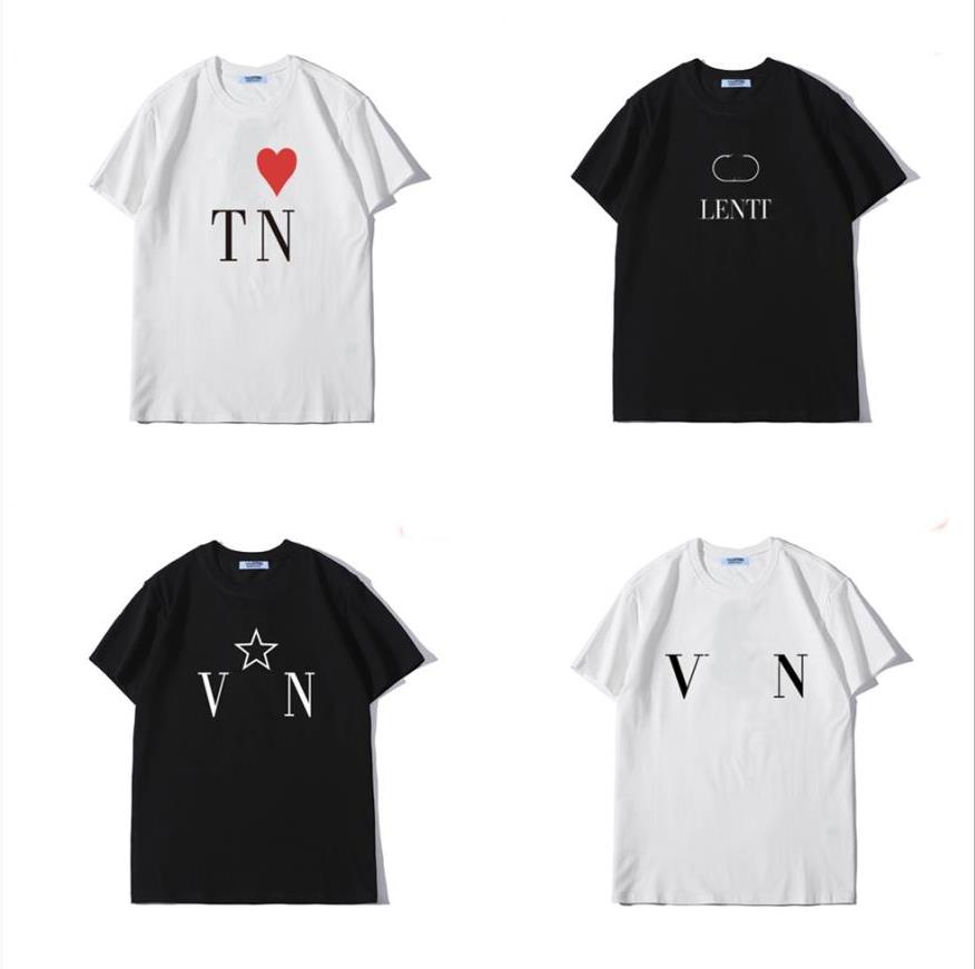 

2021 Men VLTN T-shirt Women Loose Short Sleeve Fashion Letter Print Summer Tees Street Active Geometric Trendy Print street style hip hop tees Boy Casual top