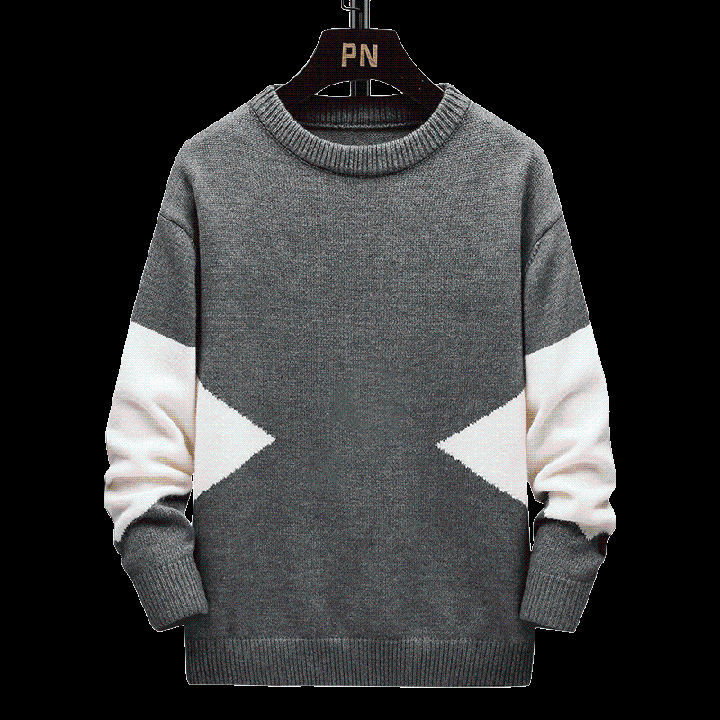 

Men's Sweaters Autumn Large Size Casual Sweater 7XL 6XL 5XL  Bust 135CM Fashion Men's Loose All-match Round Neck Knitted Bottoming Sh, Black