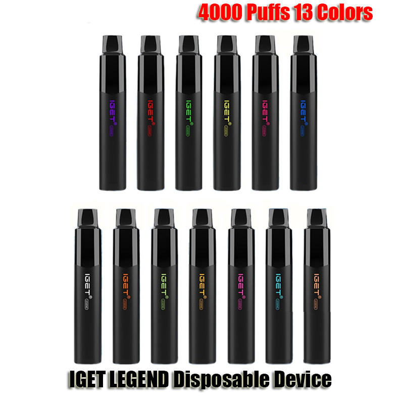 

Authentic IGET LEGEND Disposable E Cigarettes Pod Device Kit 4000 Puffs Powerful Battery 12ml Prefilled Cartridge Vape Pen Original VS Bar Plus XXL Max King