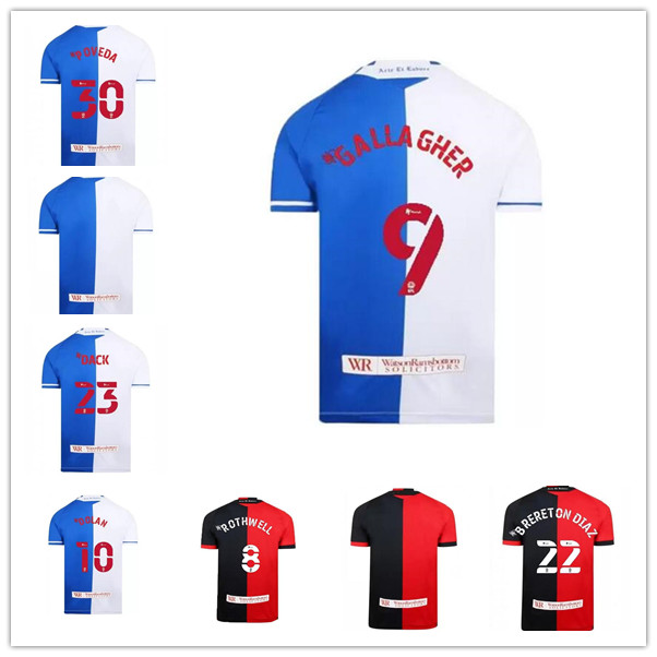 

Blackburn Rovers Soccer Jerseys 2021 22 Home Away Football shirt Kit ROTHWELL GALLAGHER DOLAN BRERETON DIAZ DACK LENIHAN maillots de foot