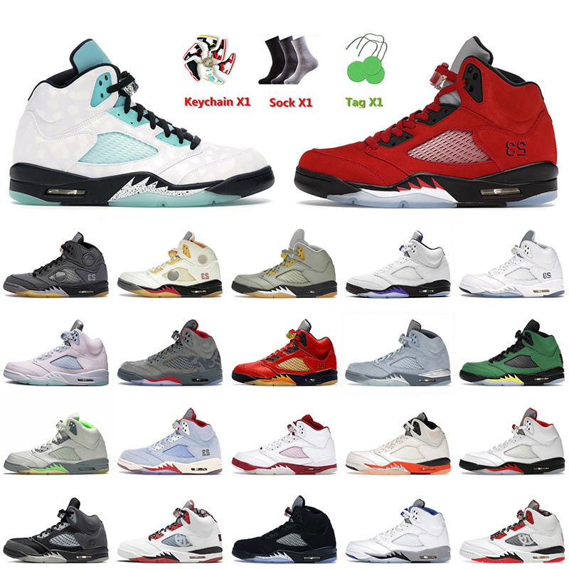 

5 5s VI Mens Basketball Shoes Jumpman Top Quality Island Green Raging bull Sail Metallic Gold Green Bean Easter Racer Blue, D13 island green 36-47