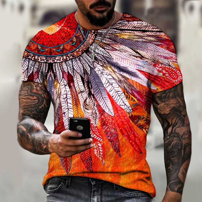 

19 Styles Mens T Shirts Slim Fit Street Trend 3D Printing Plus Size Short Sleeves