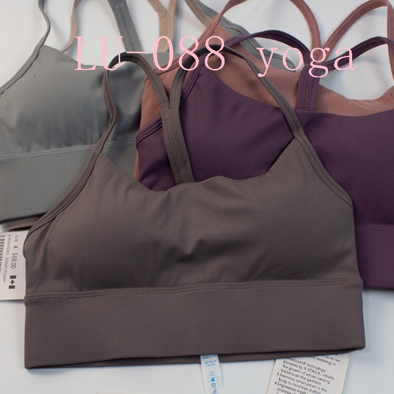 

LU-088 Ladies Bra Sports Fitness Padded Underwear Gym Leisure Running Camisole Quick-Drying Perspiration Breathable Yoga Bra, L006