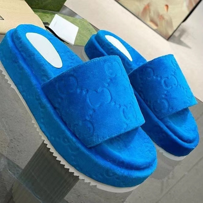 

Big G embroidery designer slippers women's high-quality version high-heeled word sandals letters heavy industry slippers fashion indoor women's shoes, Khaki