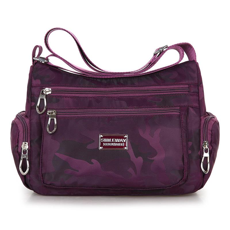 

Evening Bags Camouflag 2022 Fashion Women Shoulder Messenger Bag Waterproof Nylon Oxford Crossbody Handbags Large Capacity Travel BagsEvenin, Black