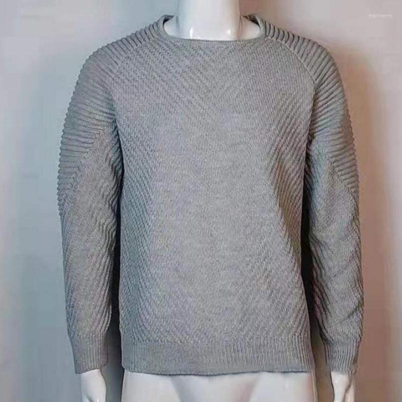 

Men's Sweaters Casual Great Skin-friendly Winter Sweater Round Neck Men Solid Color For Work Mari22, Black