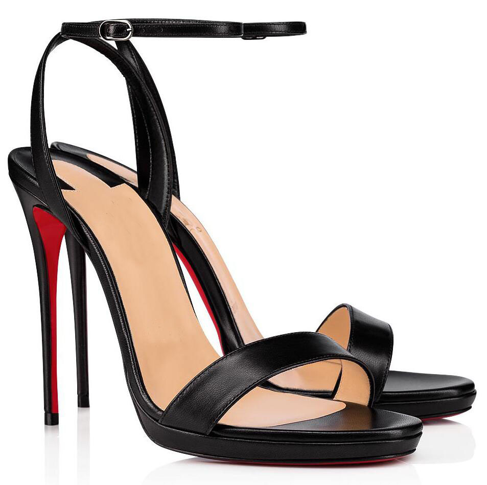 

Perfect Summer Loubi-Queen Sandals Shoes Women Dress Bottom High Heels Strappy Bridal Wedding Sandalias Comfort Walking EU35-43