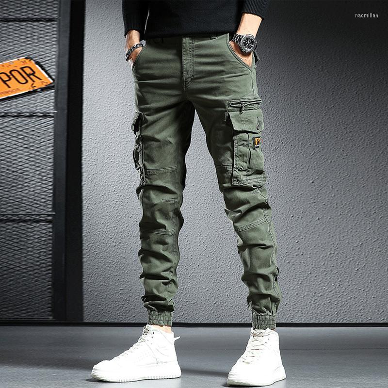 

Men's Pants Fashion Streetwear Men Jeans Spliced Designer Big Pocket Casual Cargo Overalls Korean Style Hip Hop Joggers PantalonesMen's Naom, Black