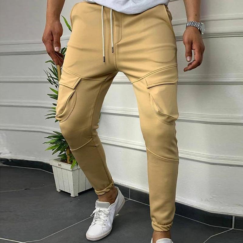 

Men's Pants Sport Trouser Excellent Men Drawstring Cargo Long Lasting Pant, Black