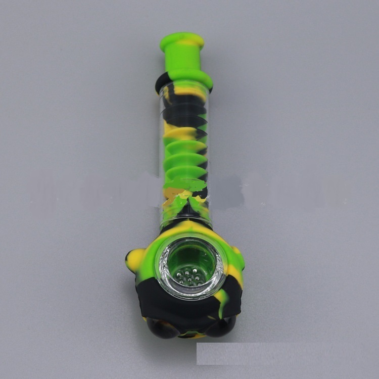 

Animal Silicone Pipe Smoking 5.1inches Tobacco Hand Spoon Water Pipes Dab OilRig 10 Colors