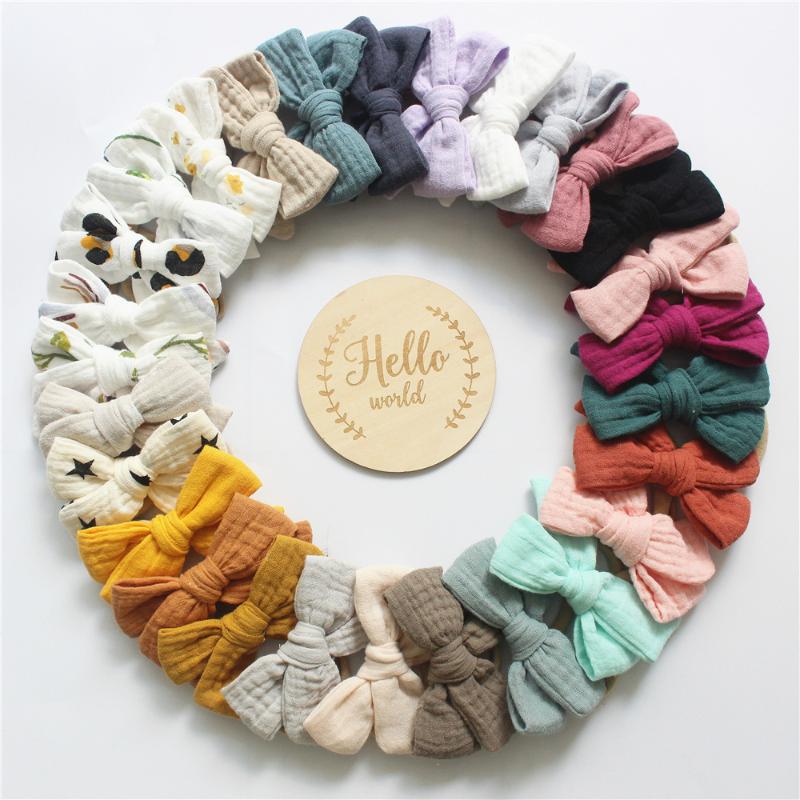 

Hair Accessories Cotton Bows Baby Headband Girls Nylon Hairband Infant Lovely Headbands Soft Born Children Po Props