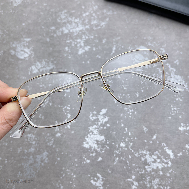 

Sunglasses Frames Ch Chrome Versatile Business Full Glasses Gold Men's Women's Blue Light Myopia Proof Flat Lens Hearts Luxury Brand 528v