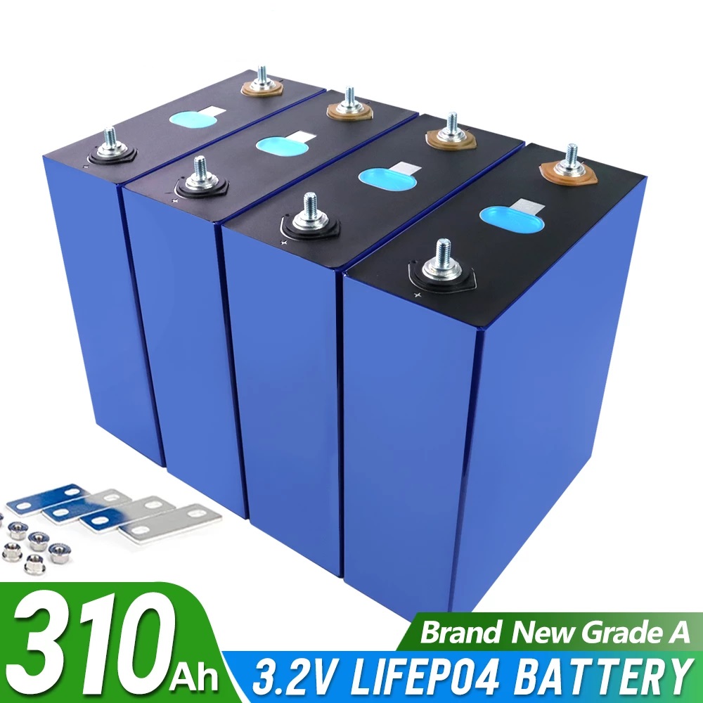 

Grade A 3.2V 320AH 310Ah 280Ah Lifepo4 Battery LFP Cells DIY Depth Cycles 12V 24V 48V Lithium Batteries Pack With Busbars For Golf Cart RV Solar Home ESS