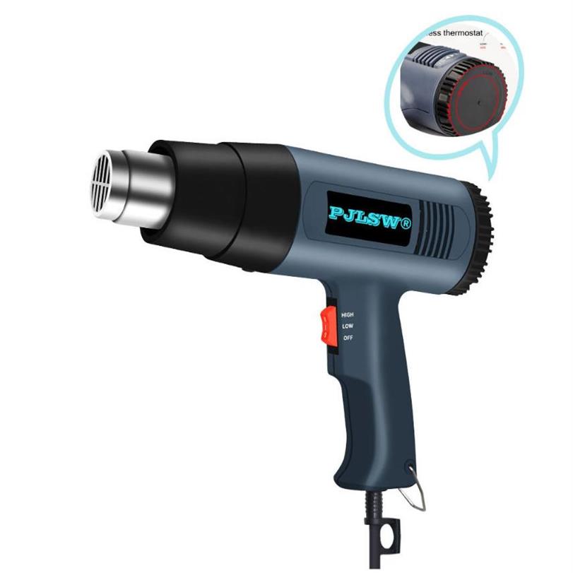 

Professional Heat Guns 220V 2000W Advanced Air Gun Temperatures Adjustable With SIX Nozzles Electric Digital Display Temp286w