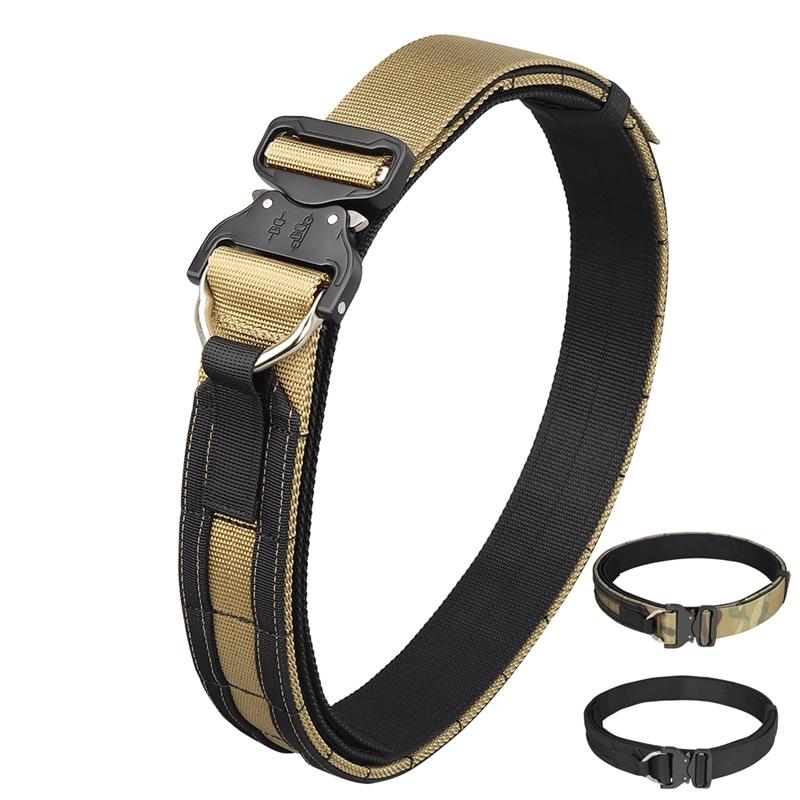 

Waist Support 4.5CM Tactical Belt Hunting Quick Release Alloy Nylon Length 121cm Fashion Men Waistband Outdoor HuntingWaist WaistWaist, Belt keeper