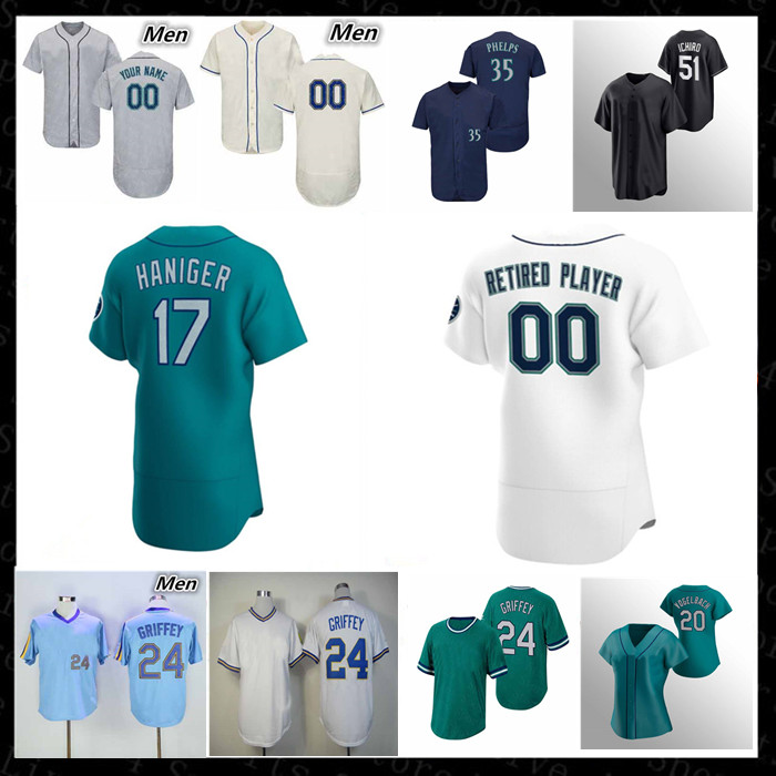 

Mitch Haniger Jersey Baseball Felix Hernandez Kyle Lewis Cal Raleigh Adam Frazier Abraham Toro Donovan Walton Evan White Jarred Kelenic Julio Rodriguez Gonzales, Men coolbase green
