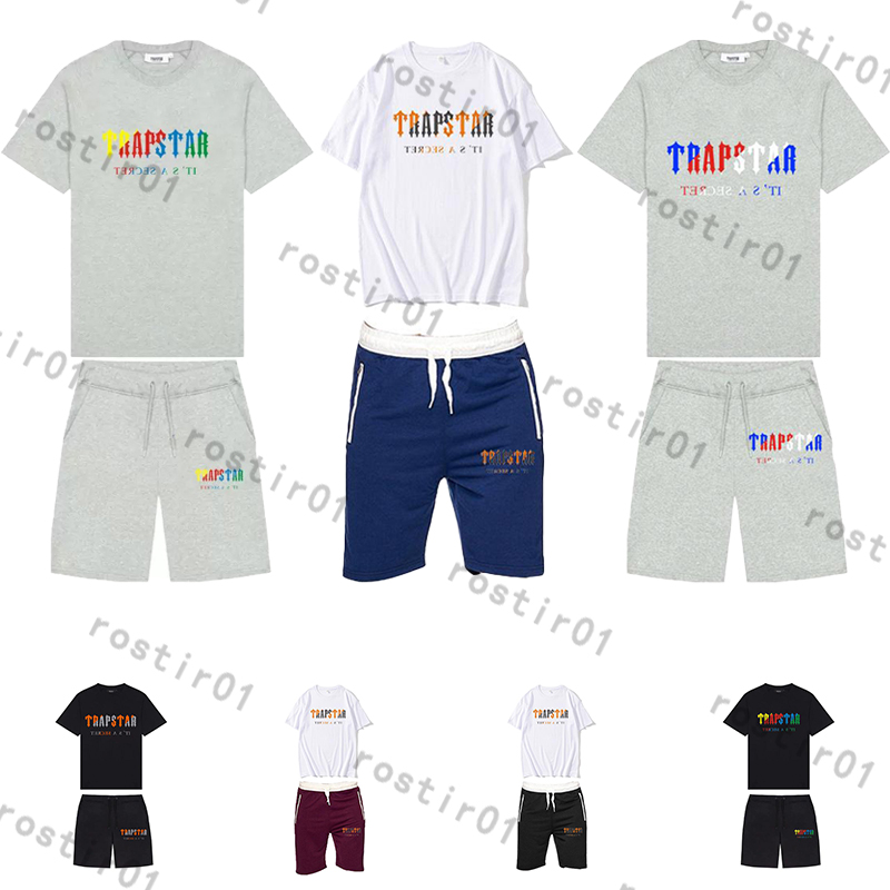 

High quality Mens Trapstar Designer T Shirt Short Sleeve 2022 men tshirt Print suit Outfit Chenille tracksuit tees Black London Streetwear size S-2XL, This option does no shipe