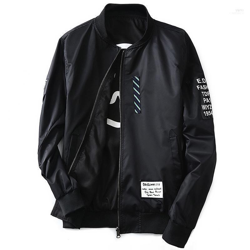 

Men's Jackets 2022 Spring Autumn Jacket Mens Bomber Fashion Coat And Flight Double-sided1, Black