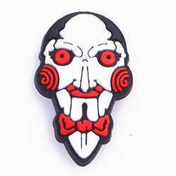 

Wholesales custom pvc shoe charms decoration for summer sandals Horror designer charms halloween styles