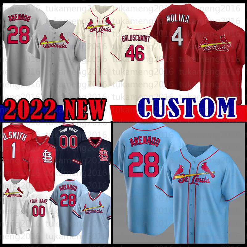 

28 Nolan Arenado 4 Yadier St. Louis''Baseball Jersey Cardinals''Mens Paul Goldschmidt Women Ozzie Smith Dylan Carlson Harrison Bader Adam Wainwright Fowler, Mens(size:m-3xl)hongque