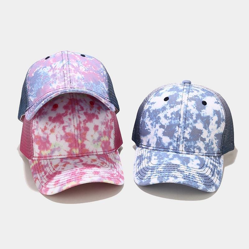 

Ball Caps Women Tie-dye Baseball Cap Fashion Hat Summer Mesh Breathable Female Outdoor Sun Protection Snapback HatsBall BallBall
