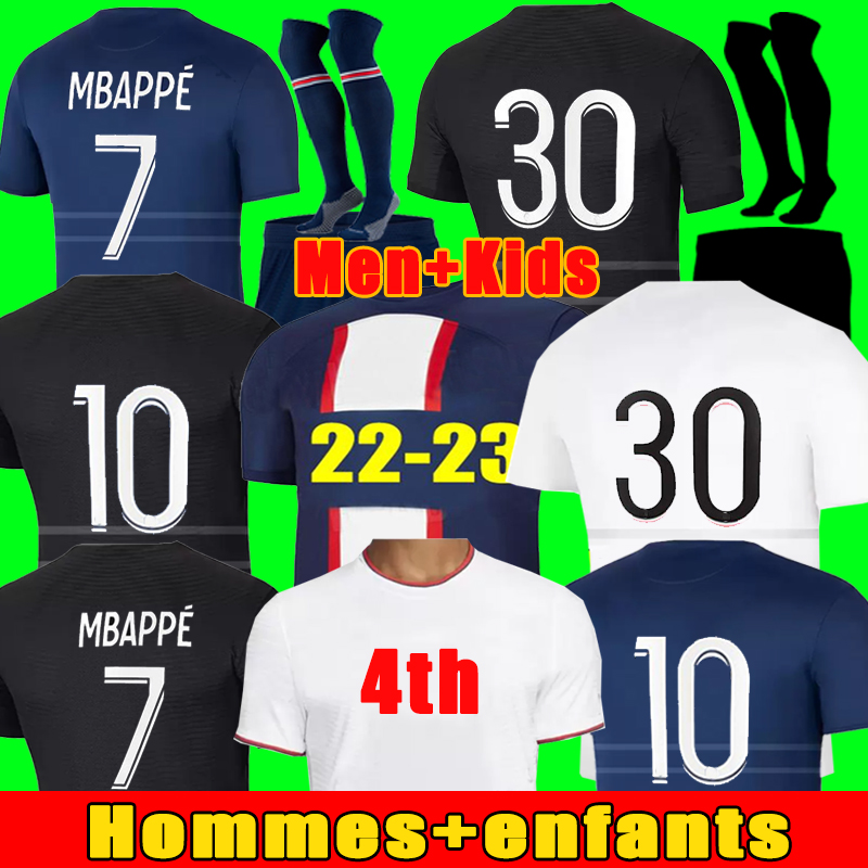 

PLAYER 30 10 MBAPPE 7 HAKIMI SERGIO RAMOS WIJNALDUM soccer jerseys 21 22 23 Maillots pSGS football shirt 2022 2023 men kids kit sets uniform enfants maillot de foot, 21/22 home men jersey