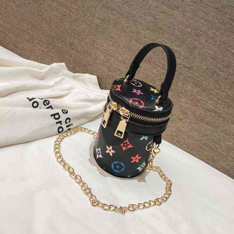 

Luxury kids Designer bag PU letter print Ladies Handbags Women Messenger Bags mini child change bucket handbag with Metal belt girl gift, Extra shipping