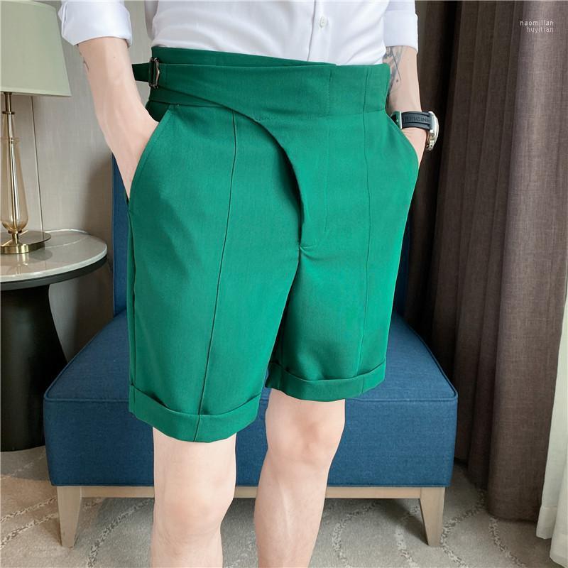 

Men's Shorts Men Summer Korean Fashion Business Casual Chino Office Trousers Cool Breathable Clothing S-3XLMen's Naom22, White