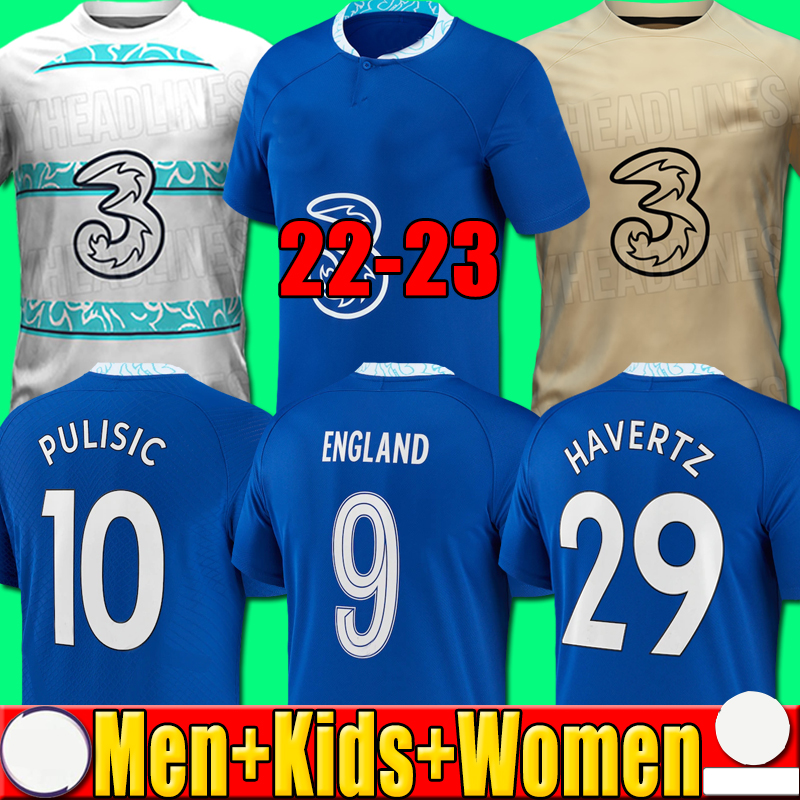 

22 23 HAVERTZ Soccer Jersey LUKAKU PULISIC ZIYECH KANTE CFC WERNER ABRAHAM CHILWELL MOUNT JORGINHO 2022 2023 GIROUD Football Shirts Home, P18 2122 third kids