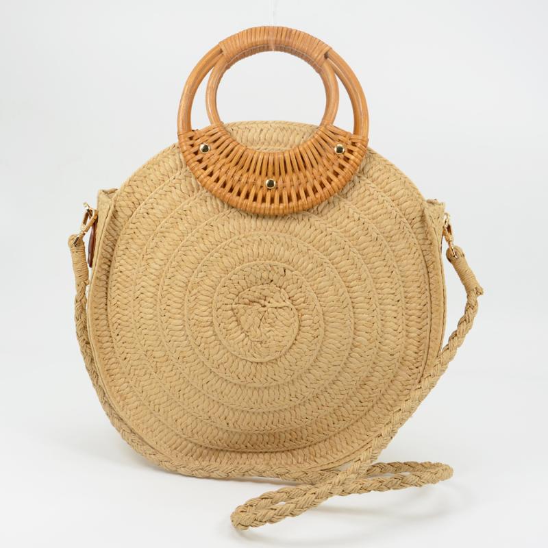 

Evening Bags Sunday Morning Fashion Casual Tote Handmade Straw Shoulder Bag For Summer Beach, As pic