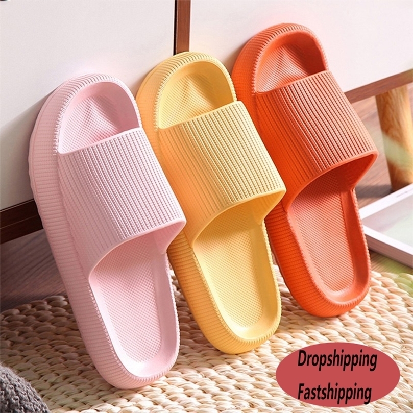 

Thick Platform Bathroom Shoes Women Summer Soft Sole Slide Ladies Sandals Leisure Flip Flops Man Indoor Antislip Slippers 220611, A-8