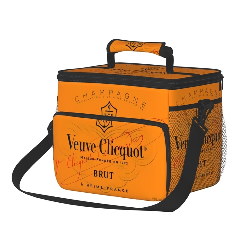 

Veuve Clicquot Champagne Picnic Bag Large Capacity Luxury Lunch Family Pack Refrigerated Shopping lunch tote hy04 220726