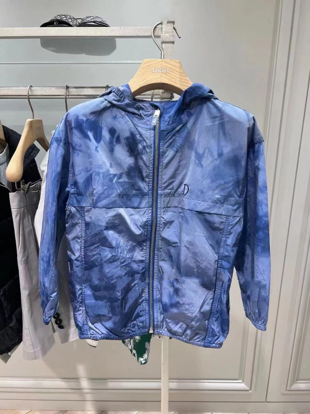 Boys Girls Jackets Baby Clothe Hooded Baby Designer Waterproof Zipper Blue 100-160cm-image-793543272