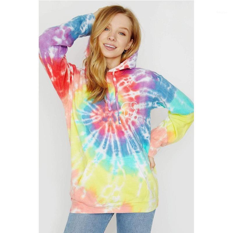 

Women' Hoodies & Sweatshirts Women Casual Printing Tie Dyed Wild Loose Camo Hooded Sweatshirt Streetwear Hoodie Hip Hop, Colorful