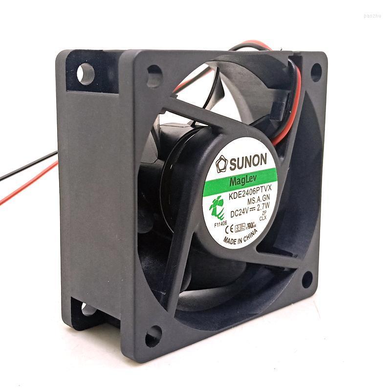 

Fans & Coolings Original For Sunon KDE2406PTVX DC24V 2.7W 60x60x25MM 6cm 2Lines Inverter Cooling FanFans