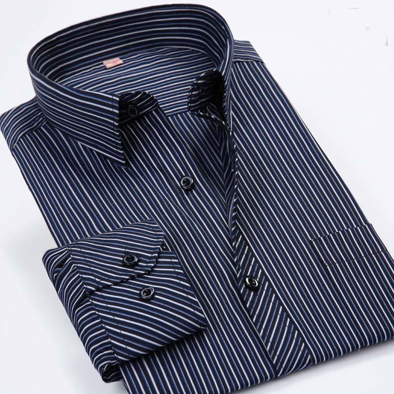 

Men's Casual Shirts Nice Fashion Striped Dress Cotton Men Long Sleeved Solid Plaid Formal Male Business Shirt Brand Clothing ManMen's, 2103