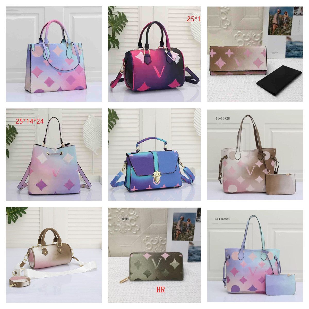 

spring in the city series Women Bag sunrise sunset midnight on the Tote go Speedy NEO Crossbody NOE Shoulder Bags Handbag Purse Zippy Wallet gradient Metiss Felicie, You can look more picture